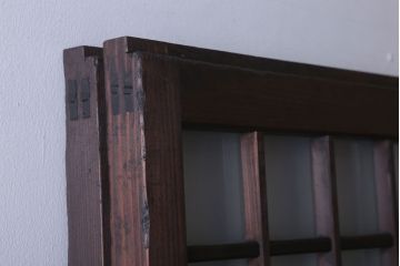 古民具・骨董　すりガラス入り!アンティークガラス戸2枚セット