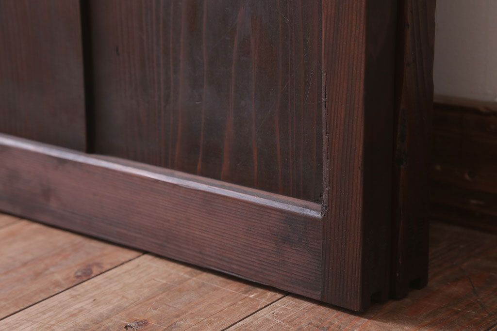 古民具・骨董　すりガラス入り!アンティークガラス戸2枚セット