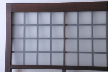 古民具・骨董　すりガラス入り!アンティークガラス戸2枚セット