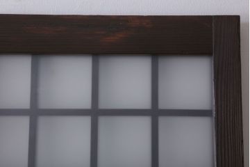 古民具・骨董　すりガラス入り!アンティークガラス戸2枚セット