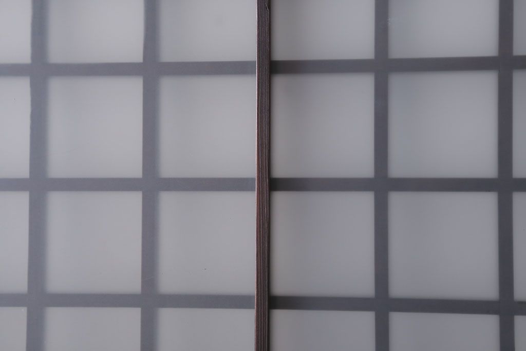 古民具・骨董　すりガラス入り!アンティークガラス戸2枚セット