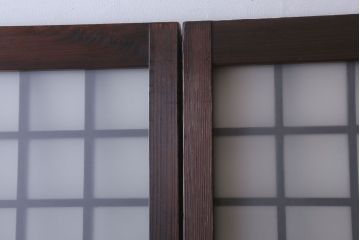 古民具・骨董　すりガラス入り!アンティークガラス戸2枚セット