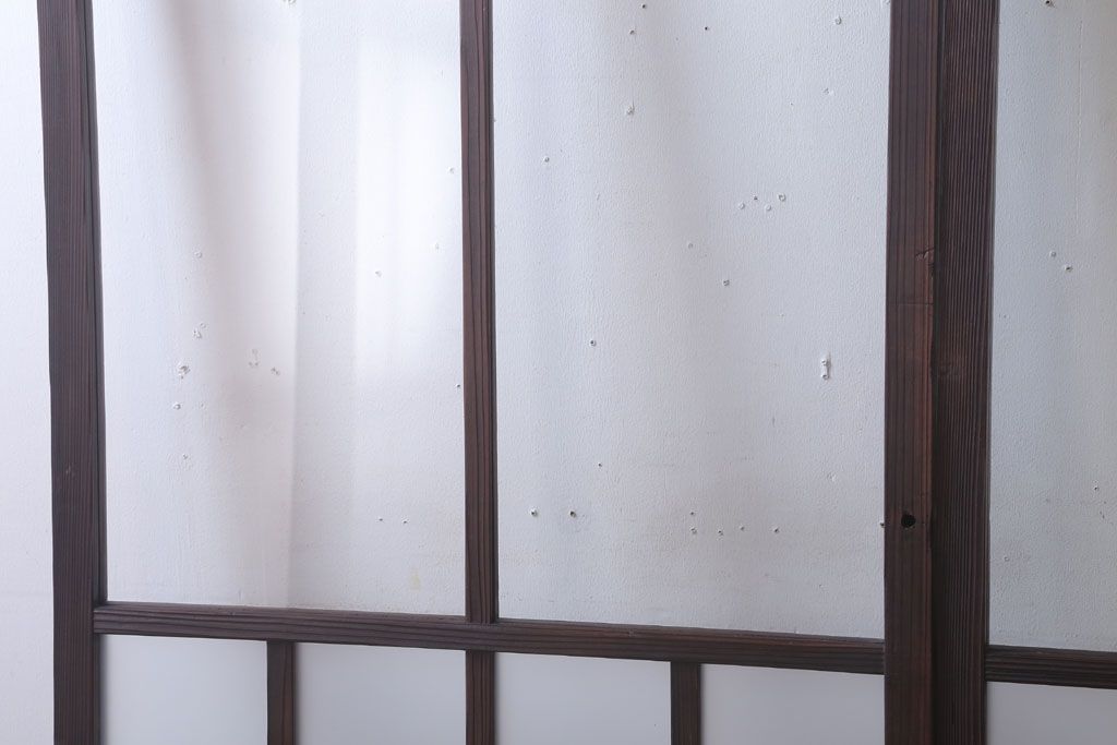 古民具・骨董　すりガラス入り!アンティークガラス戸2枚セット