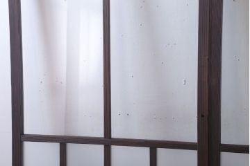 古民具・骨董　すりガラス入り!アンティークガラス戸2枚セット