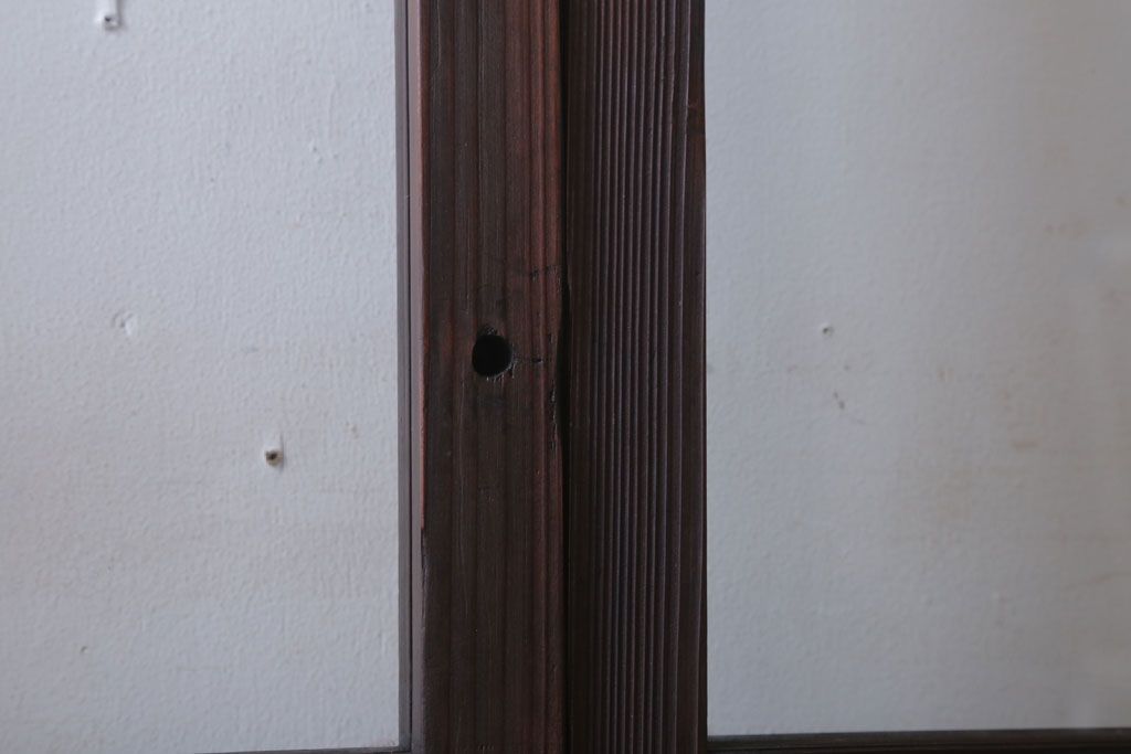 古民具・骨董　すりガラス入り!アンティークガラス戸2枚セット