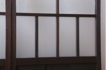 古民具・骨董　すりガラス入り!アンティークガラス戸2枚セット