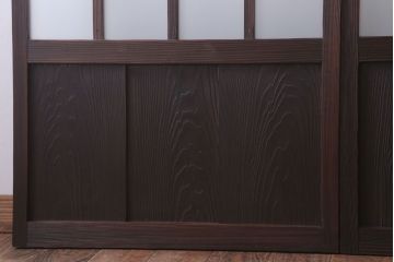 古民具・骨董　すりガラス入り!アンティークガラス戸2枚セット