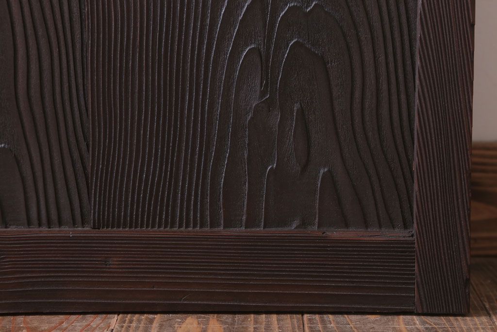 古民具・骨董　すりガラス入り!アンティークガラス戸2枚セット