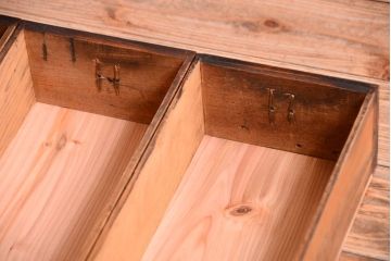 アンティーク家具　古民具・骨董　明治大正期　二段重ね四尺水屋箪笥