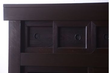 アンティーク家具　古民具・骨董　明治大正期　二段重ね四尺水屋箪笥