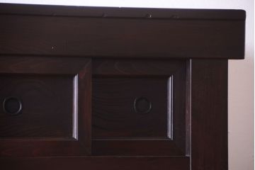 アンティーク家具　古民具・骨董　明治大正期　二段重ね四尺水屋箪笥