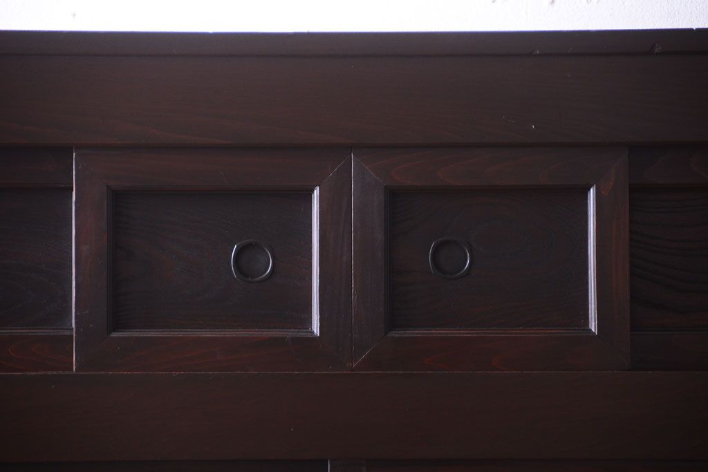 アンティーク家具　古民具・骨董　明治大正期　二段重ね四尺水屋箪笥