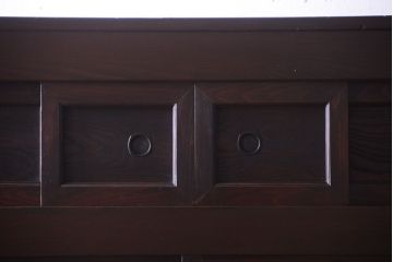 アンティーク家具　古民具・骨董　明治大正期　二段重ね四尺水屋箪笥