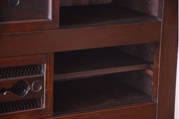 アンティーク家具　古民具・骨董　明治大正期　二段重ね四尺水屋箪笥