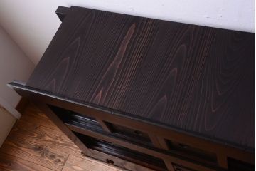 アンティーク家具　古民具・骨董　明治大正期　二段重ね四尺水屋箪笥