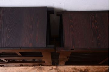 アンティーク家具　古民具・骨董　明治大正期　二段重ね四尺水屋箪笥