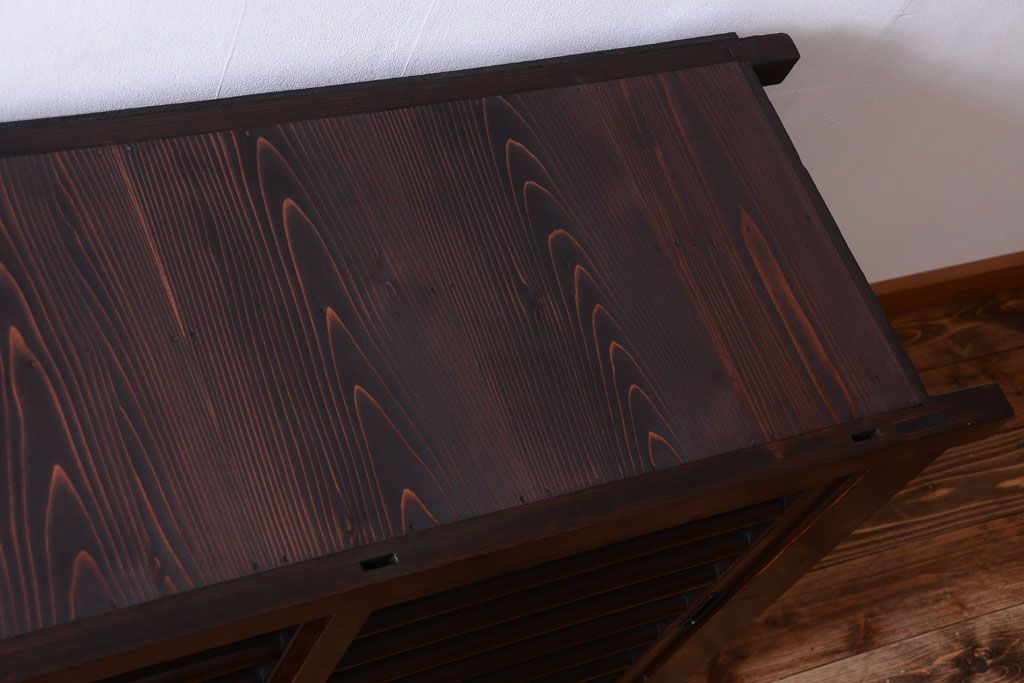 アンティーク家具　古民具・骨董　明治大正期　二段重ね四尺水屋箪笥