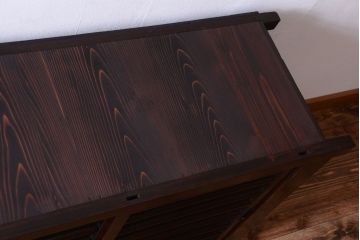 アンティーク家具　古民具・骨董　明治大正期　二段重ね四尺水屋箪笥