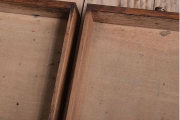 アンティーク家具　和製アンティーク　引き出し2杯付き!ナラ材製の小ぶりな収納棚