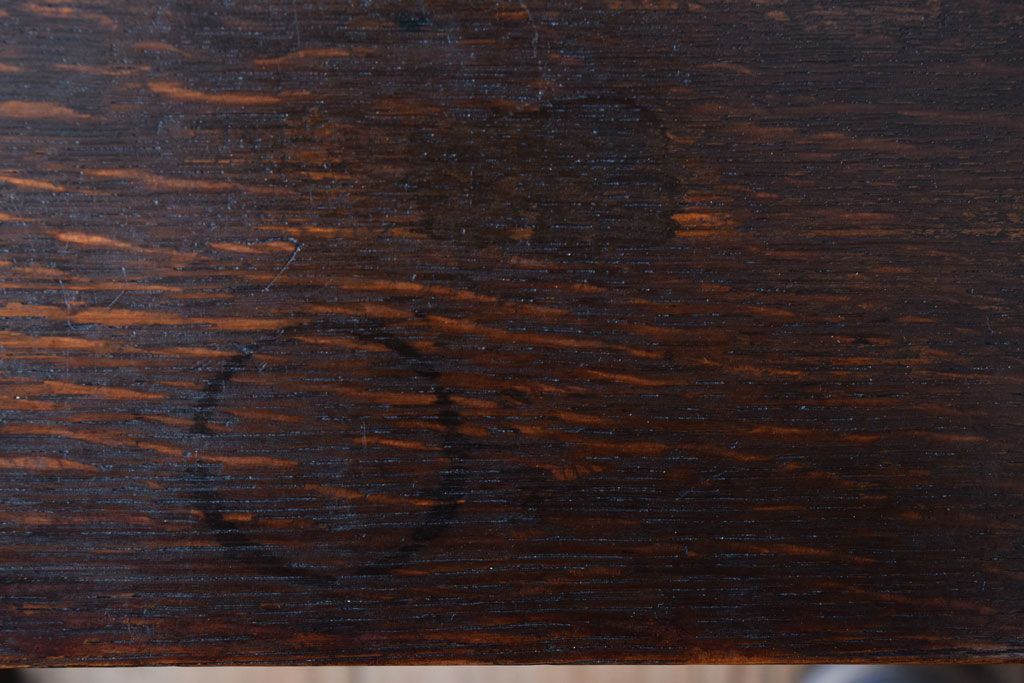 アンティーク家具　和製アンティーク　引き出し2杯付き!ナラ材製の小ぶりな収納棚