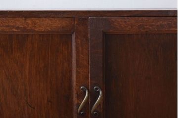 アンティーク家具　和製アンティーク　引き出し2杯付き!ナラ材製の小ぶりな収納棚