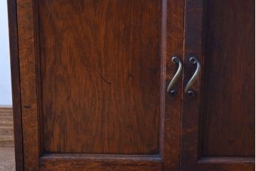 アンティーク家具　和製アンティーク　引き出し2杯付き!ナラ材製の小ぶりな収納棚