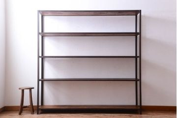 ラフジュ工房オリジナル　シンプルなアイアンラック(大)