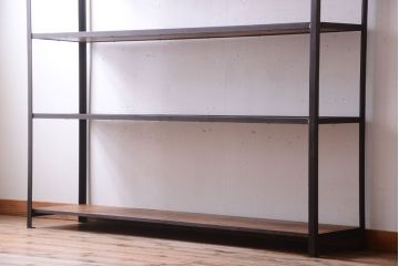 ラフジュ工房オリジナル　シンプルなアイアンラック(大)