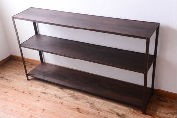 ラフジュ工房オリジナル　シンプルな背の低いアイアンラック(大)