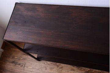 ラフジュ工房オリジナル　シンプルな背の低いアイアンラック(大)