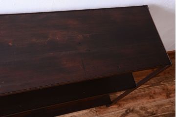 ラフジュ工房オリジナル　シンプルな背の低いアイアンラック(大)