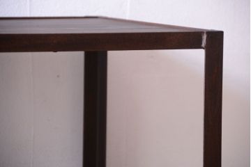 ラフジュ工房オリジナル　シンプルな背の低いアイアンラック(大)