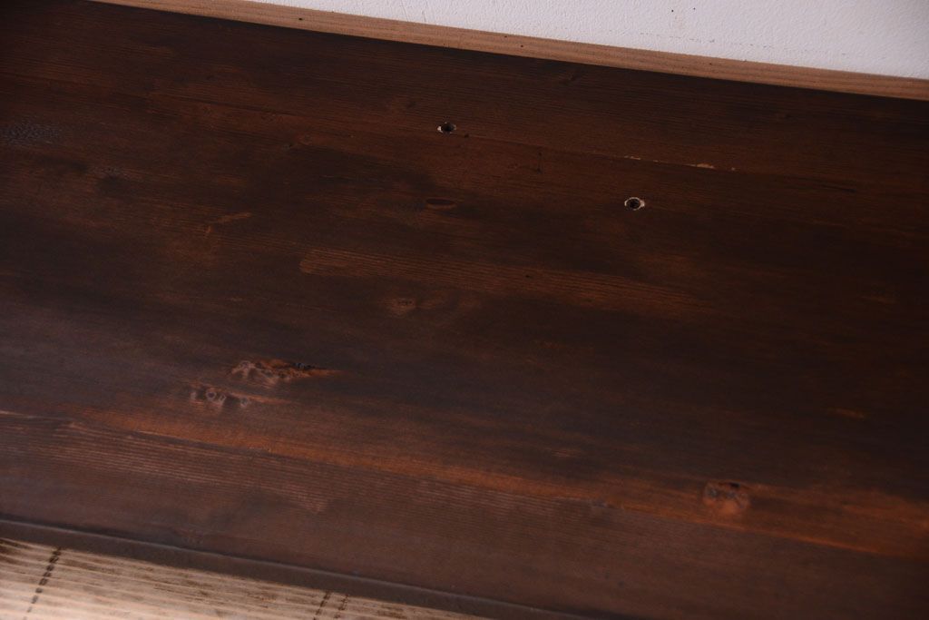 ラフジュ工房オリジナル　シンプルな背の低いアイアンラック(大)