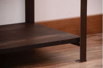 ラフジュ工房オリジナル　シンプルな背の低いアイアンラック(大)