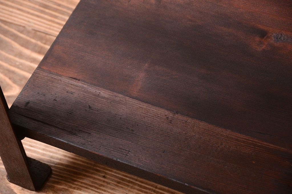 ラフジュ工房オリジナル　シンプルな背の低いアイアンラック(大)