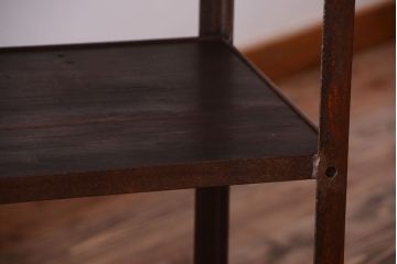 ラフジュ工房オリジナル　シンプルな背の低いアイアンラック(大)