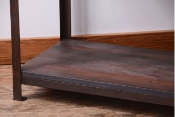 ラフジュ工房オリジナル　シンプルな背の低いアイアンラック(大)