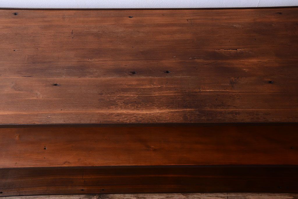 ラフジュ工房オリジナル　シンプルな背の低いアイアンラック(大)(2)