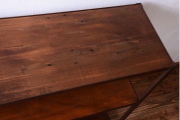 ラフジュ工房オリジナル　シンプルな背の低いアイアンラック(大)(2)