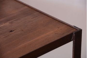 ラフジュ工房オリジナル　シンプルな背の低いアイアンラック(大)(2)