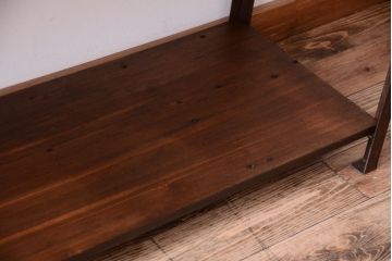 ラフジュ工房オリジナル　シンプルな背の低いアイアンラック(大)(2)