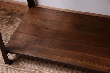 ラフジュ工房オリジナル　シンプルな背の低いアイアンラック(大)(2)