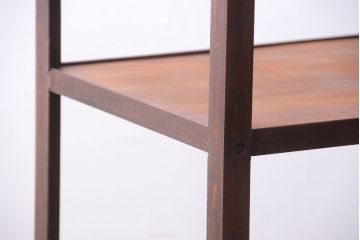 ラフジュ工房オリジナル　シンプルな背の低いアイアンラック(大)(2)