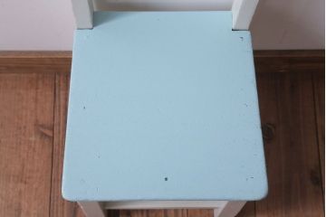 アンティーク家具　アンティーク　小ぶりでかわいいおしゃれなペイントチェア(子供用椅子)(1)