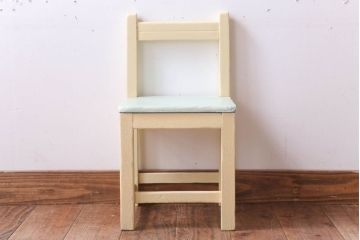 アンティーク家具　アンティーク　小ぶりでかわいいおしゃれなペイントチェア(子供用椅子)(2)