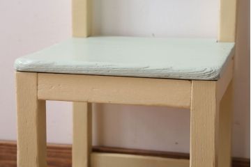 アンティーク家具　アンティーク　小ぶりでかわいいおしゃれなペイントチェア(子供用椅子)(2)
