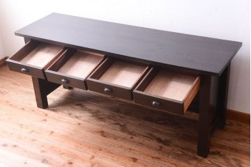 アンティーク家具　アンティーク　特大!古いナラ材製のカウンターテーブル(2)