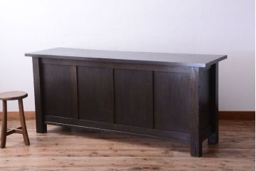 アンティーク家具　アンティーク　特大!古いナラ材製のカウンターテーブル(2)