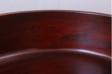 アンティーク雑貨　和製アンティーク　古い栃材製の刳り貫き茶櫃(小物入れ)