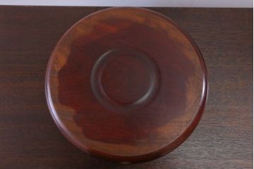 アンティーク雑貨　和製アンティーク　古い栃材製の刳り貫き茶櫃(小物入れ)